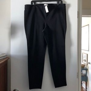 LOFT- Modern Skinny, Black, Side ZIP pants. 16